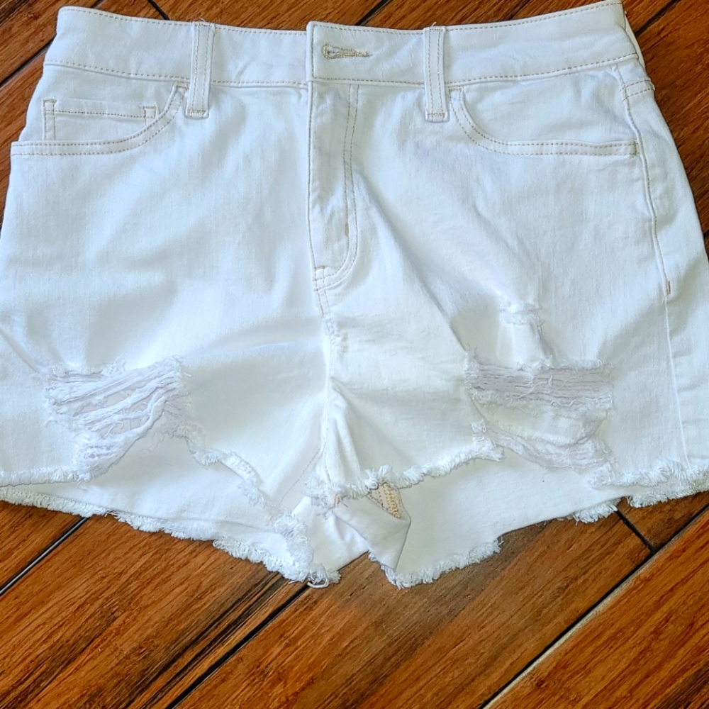 SO high rise white shorty shorts size 11